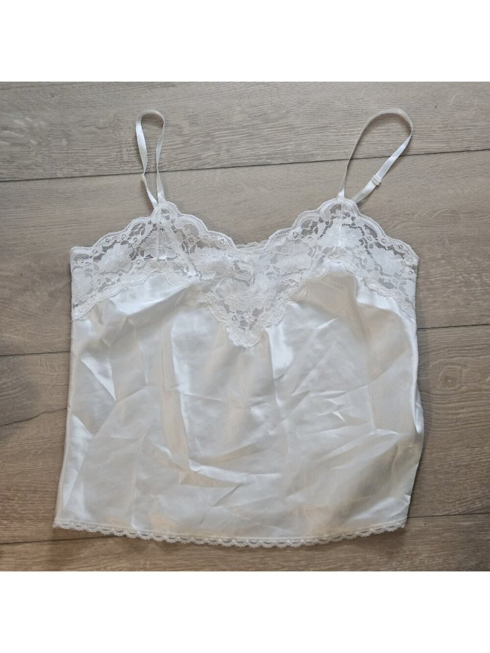 Vintage Body Chic White Lace Camisole Tank Cami Size Medium